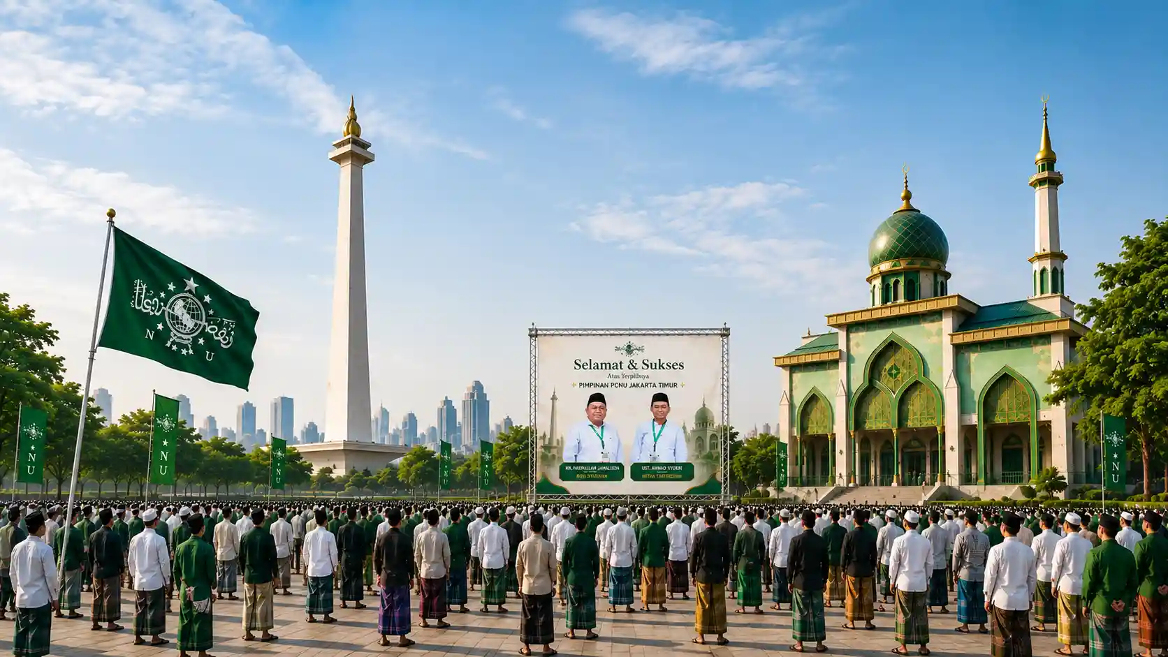 Kebersamaan pengurus dan warga Nahdlatul Ulama Pengurus Wilayah Provinsi Nusa Tenggara Timur